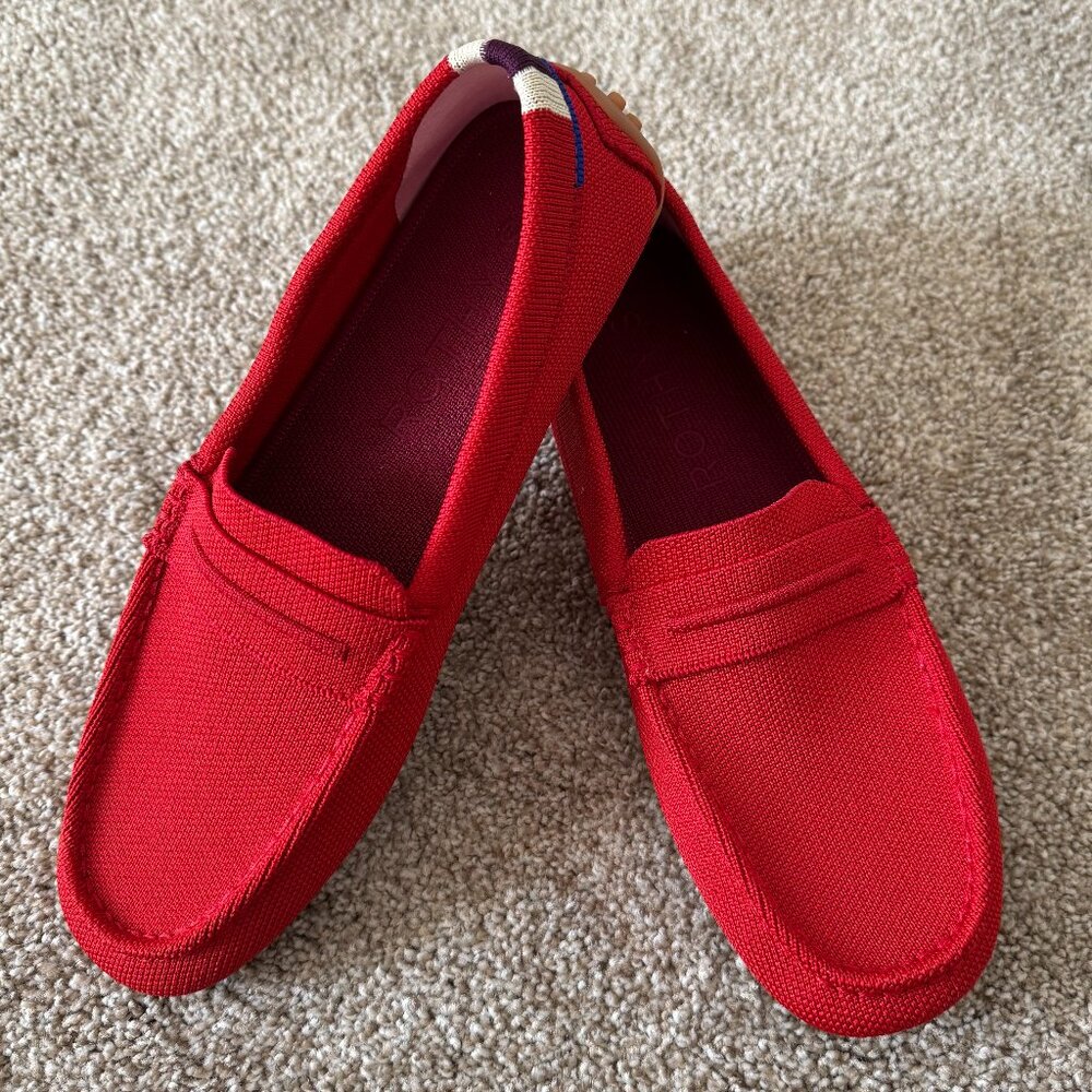 Rothy's The Driver Red Slip-On Loafers